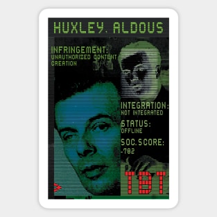 Aldous Huxley - Sci-Fi Retro Portrait Sticker